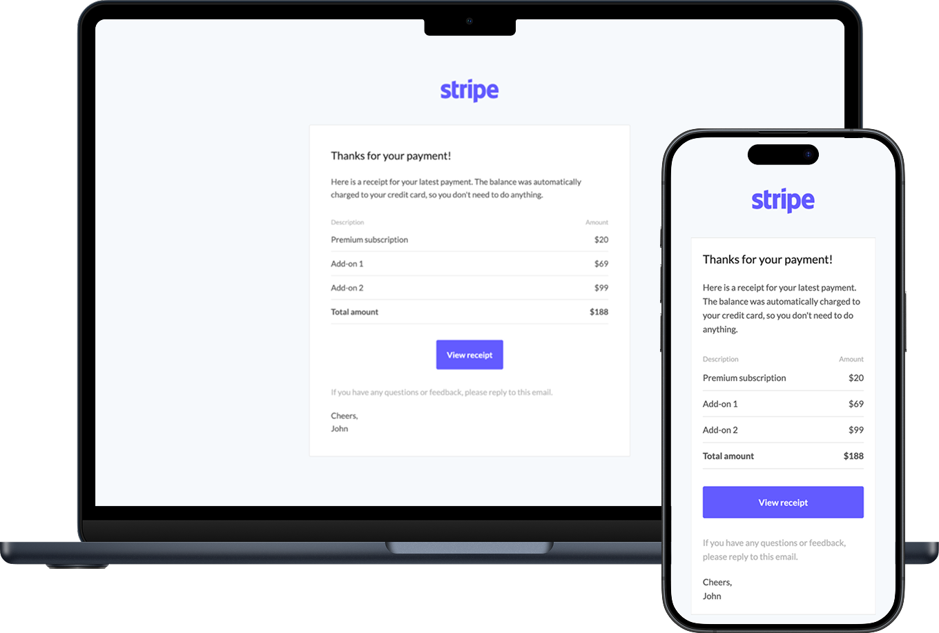Sidemail email templates – Preview on mobile and desktop