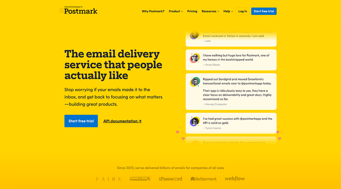Postmark website