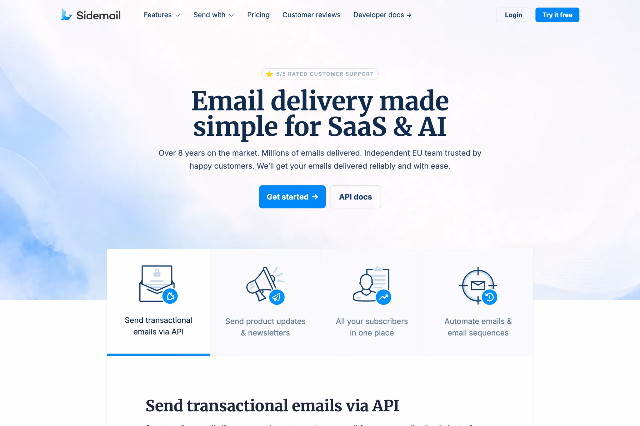 Sidemail website