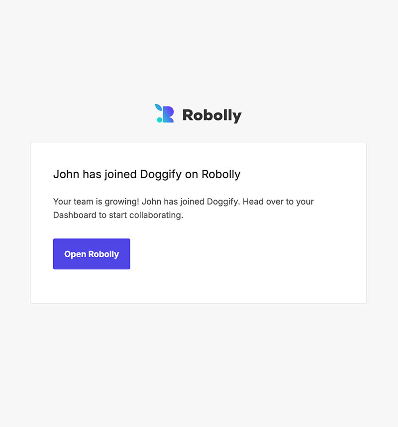 New organization member joined email template image