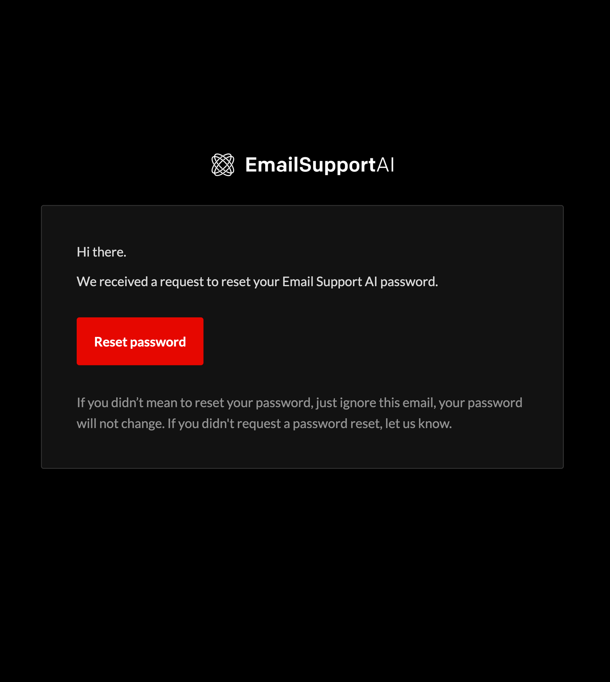 Password reset email template image