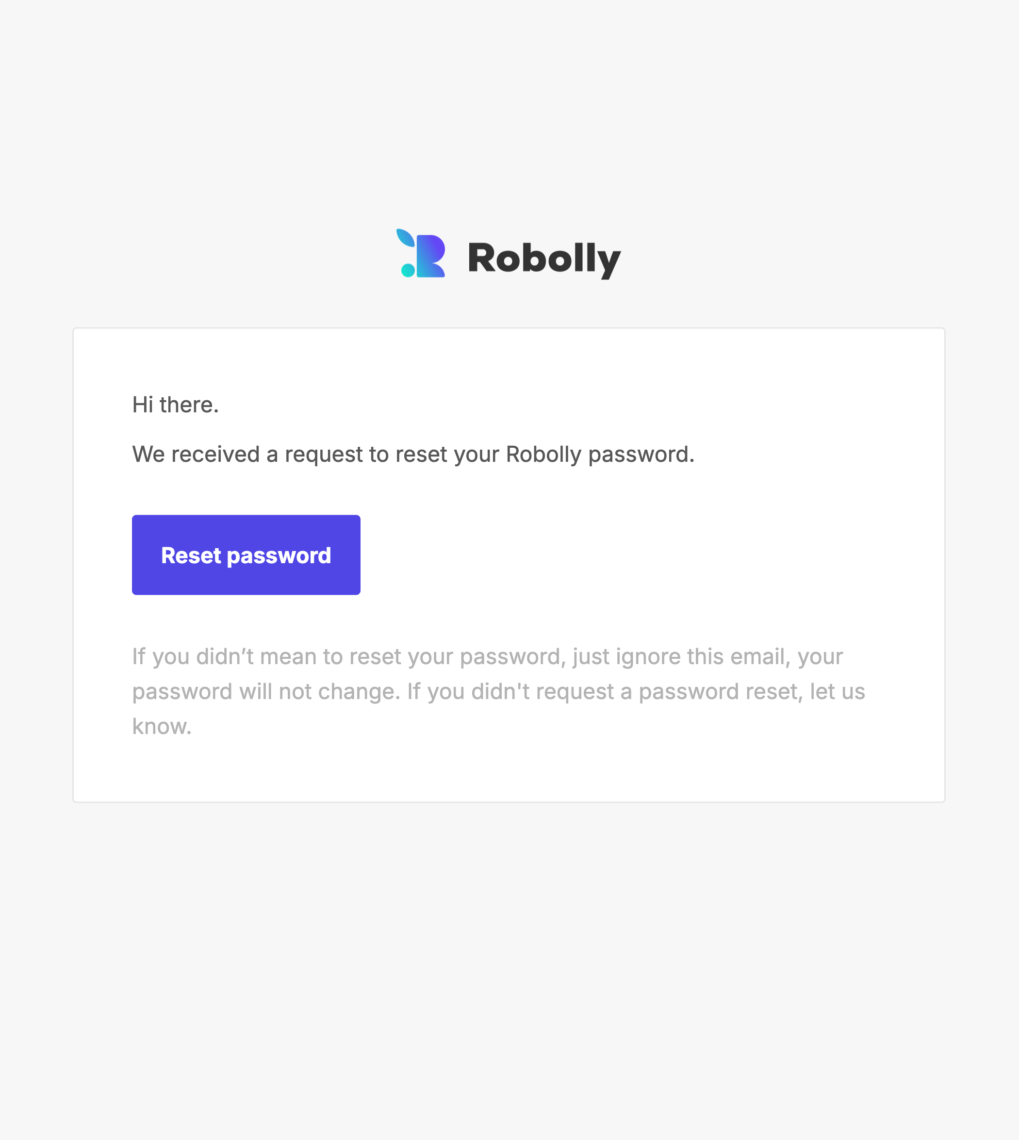 Password reset email template image