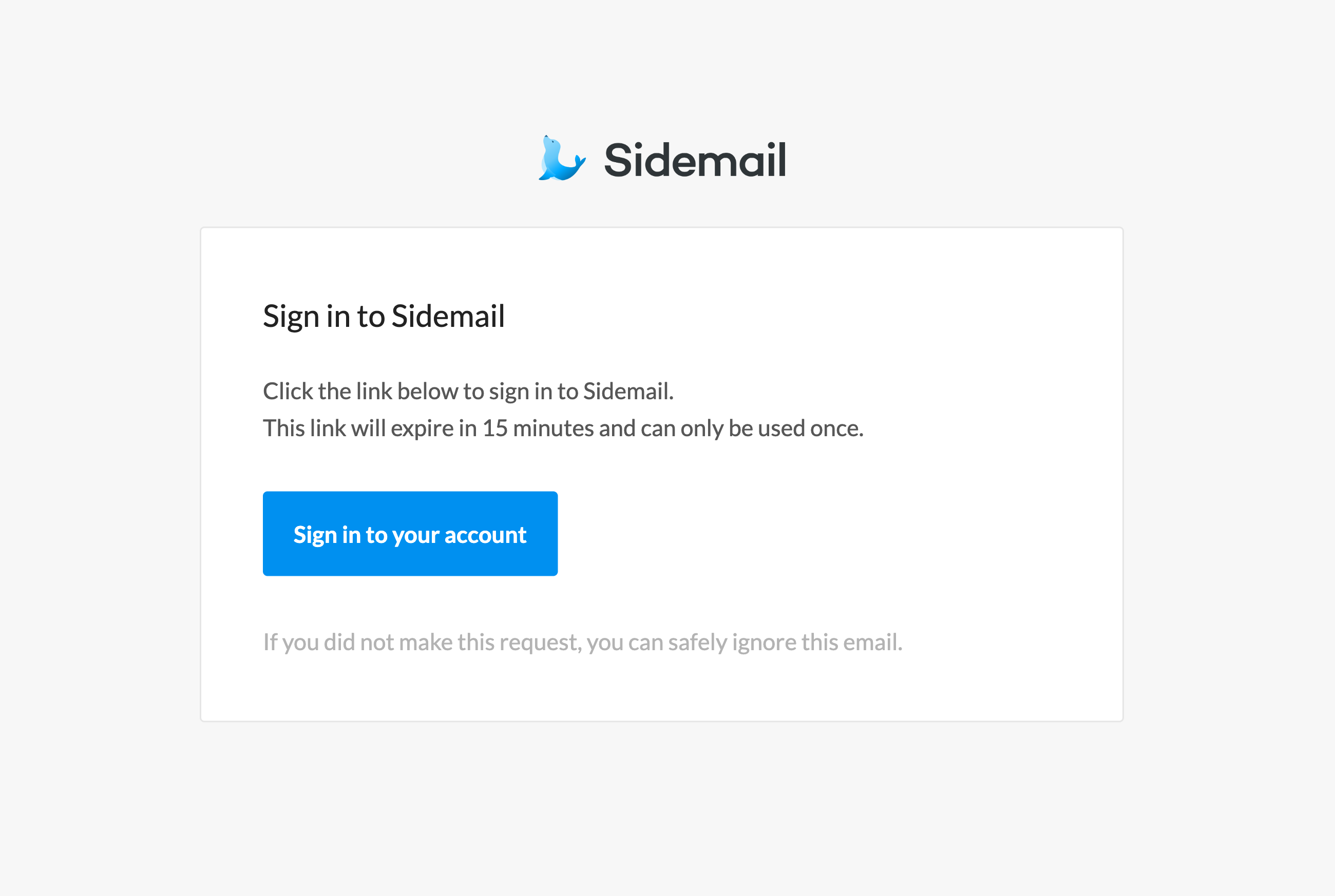 Single-sign-on email