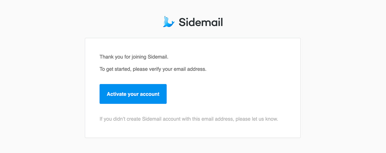 Sidemail website image